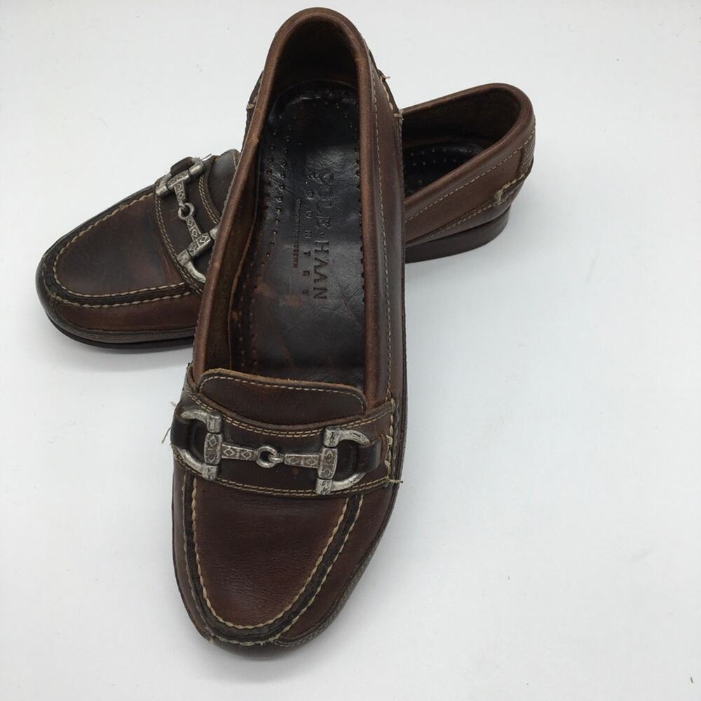 Vintage Cole Haan Country Horsebit Leather Loafers - Brown - 5.5